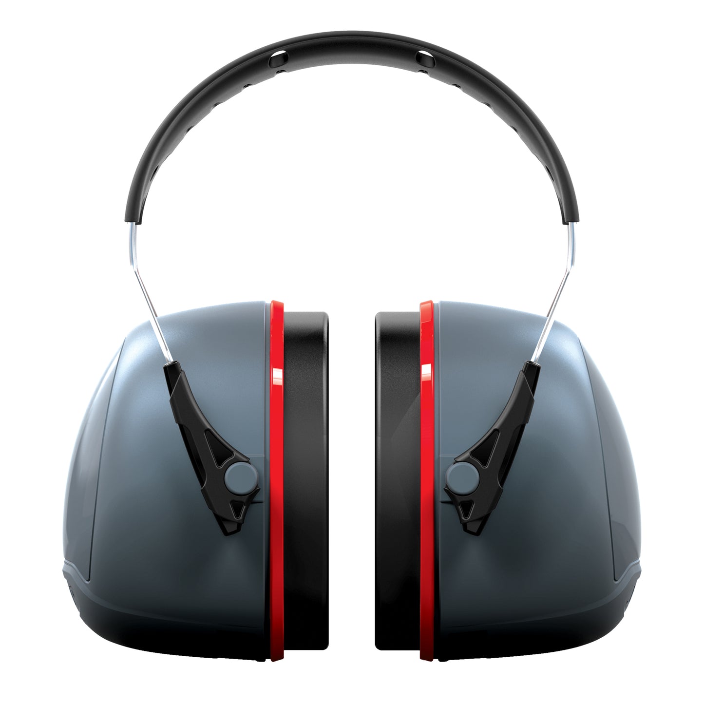 Orejeras Sonis®3 con diadema sobremoldeada copa gris oscuro/rojo brillante (SNR 37)