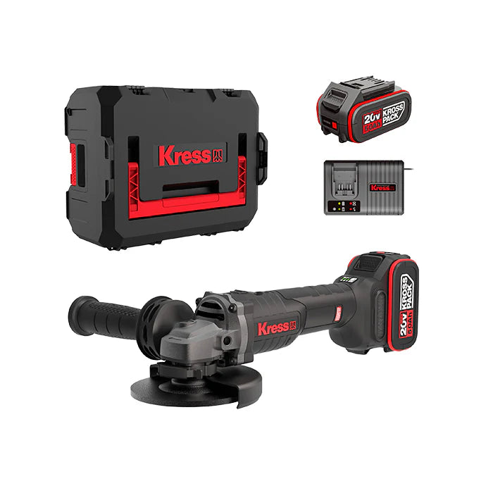Mini Amoladora KRESS 20V 125mm + 2 Baterias 5.0Ah - KUH10.4