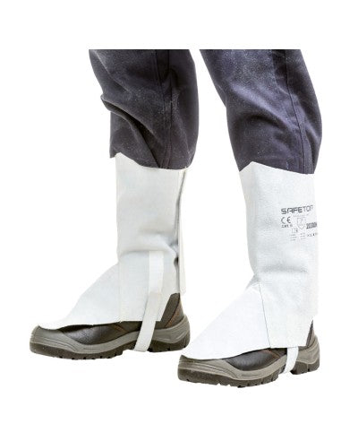 Polaina de Cuero Gris para Soldador Safetop - 20300
